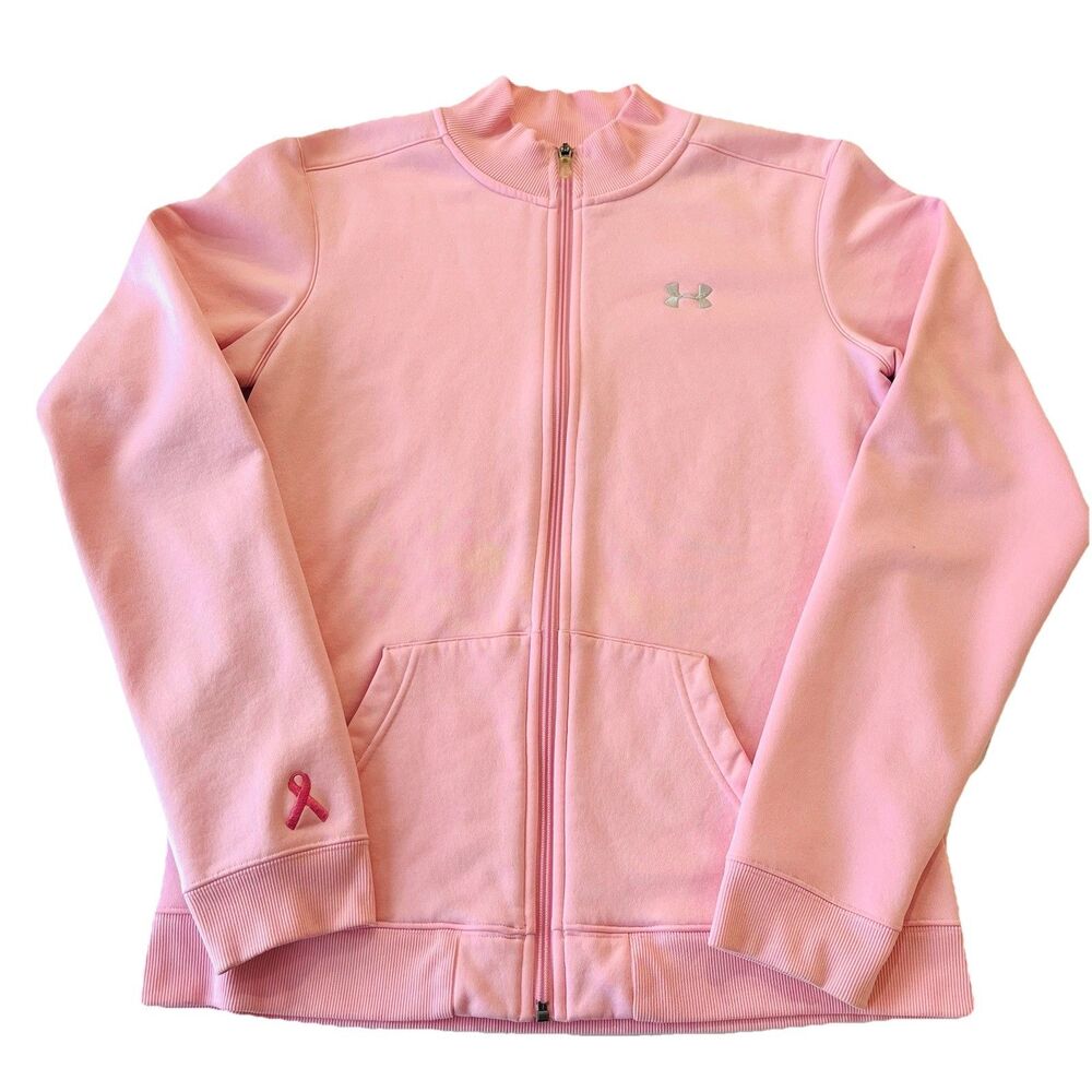 Under Armour Pink Ribbon Jacket L Long Sleeve Casual Comfort